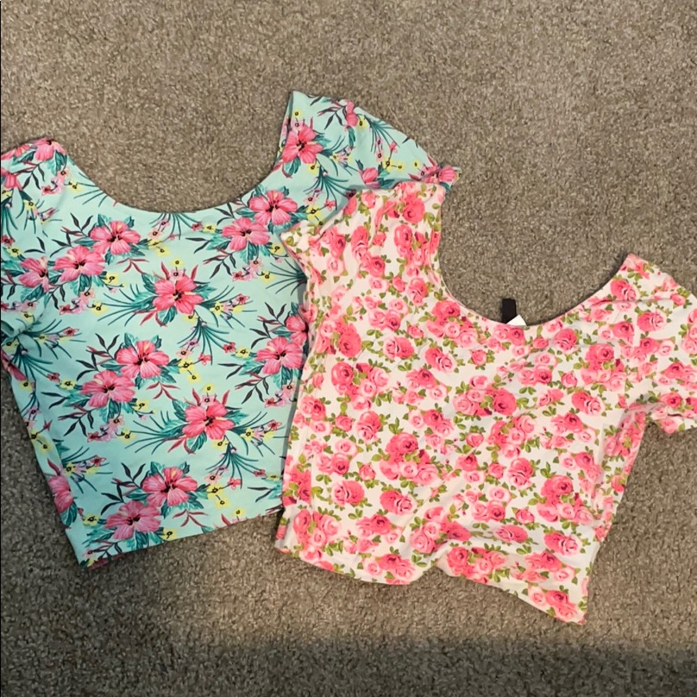 Floral crop tops